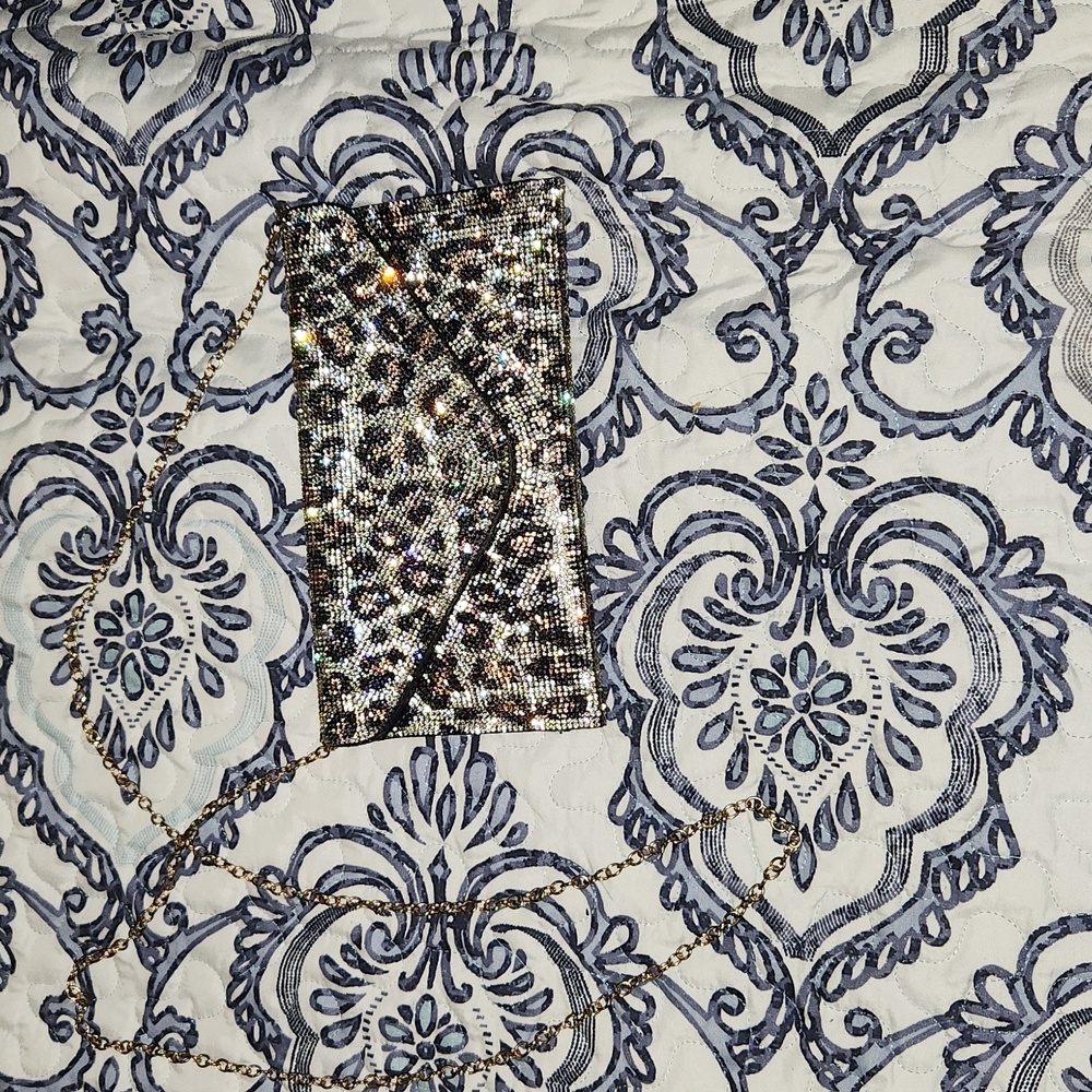 Cheetah print clutch purse